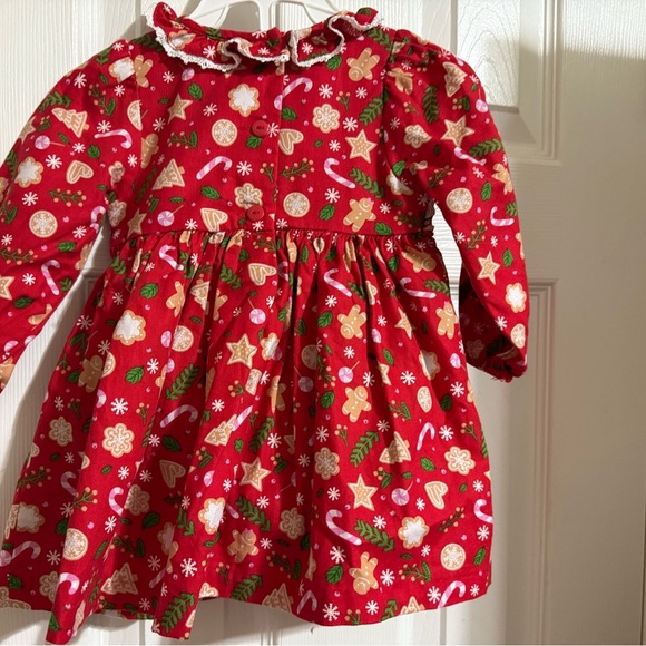 New Bonnie Baby Smocked Christmas address & Diaper Cover - Picture 8 of 10